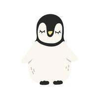 Karikatur Pinguin Tier isoliert auf Weiß. süß Charakter, Vektor Zoo, Tierwelt Poster.
