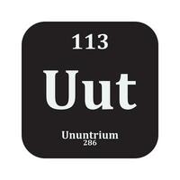 untrium Chemie Symbol vektor