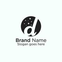 Logo branding zum Unternehmen Webseite oder kreativ minimal Brief d Logo Design vektor