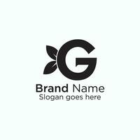 Logo branding zum Unternehmen Webseite oder kreativ minimal Brief G Logo Design vektor