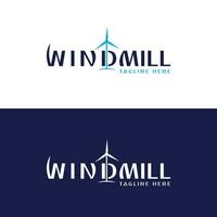 Windmühle Wortmarke kreativ Text Logo Design modern Konzept vektor