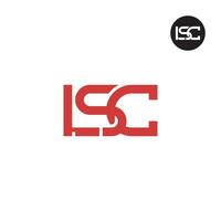 Brief lsc Monogramm Logo Design vektor