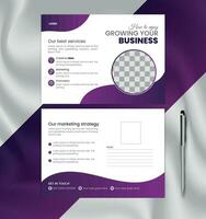 posta kort design för företags- företag vektor