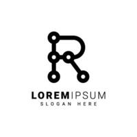 premie vektor r logotyp. skön logotyp design för lyx företag varumärke. elegant identitet design i vit bakgrund.