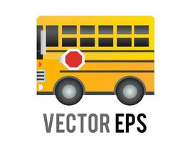 isolerat vektor sida av gul skola buss fordon bil ikon