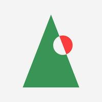 minimalistisch Weihnachten Hintergrund. isoliert auf Weiß Hintergrund vektor