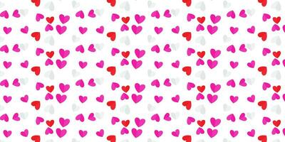 Papier Schnitt Herz gestalten nahtlos Muster auf Weiß Hintergrund Vektor Illustration zum Valentinstag Tag Design