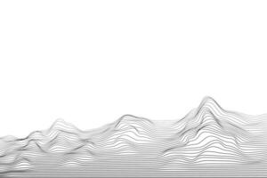 abstrakt landskap trådmodell vektor bakgrund. digital rutnät teknologi illustration landskap