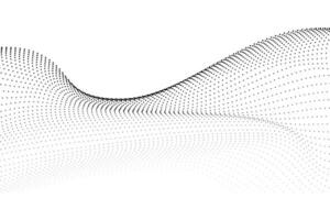 fließend Punkte Partikel Welle Muster Halbton Gradient Hintergrund vektor