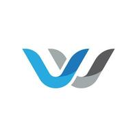 w Brief Logo Vorlage vektor