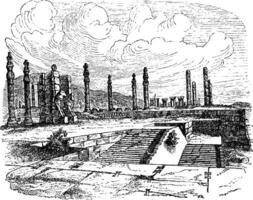 Ruinen von Persepolis, Jahrgang Illustration. vektor