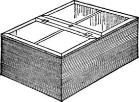 sich ausbreitend Box Jahrgang Illustration. vektor