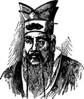 confucius årgång illustration. vektor