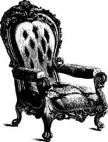 stol, årgång illustration vektor