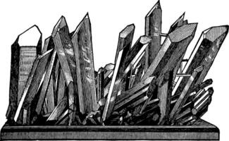 kristall samla, årgång illustration. vektor