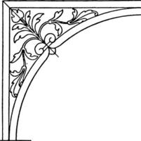 Renaissance Spanschiene Panel ist ein Sockel oder Base von ein Spalte, Jahrgang Gravur. vektor