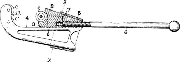 Rohr Cutter Jahrgang Illustration. vektor