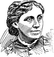 louisa Maj alcott årgång illustration. vektor