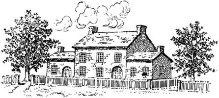 hus årgång illustration. vektor