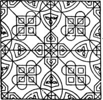 biskopens morgonrock mönster är hittades i de sakristia av de st. croce kyrka i Florens, årgång gravyr. vektor