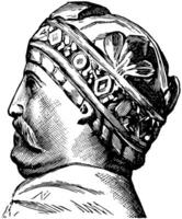 Profil von Karl der Große, Jahrgang Illustration vektor