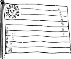 Uruguay Flagge, Jahrgang Illustration vektor