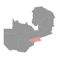 lusaka Provinz Karte, administrative Aufteilung von Sambia. Vektor Illustration.