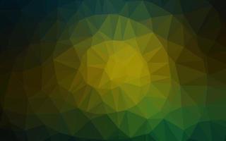 dunkelgrüner, gelber Vektor abstrakter Mosaikhintergrund.