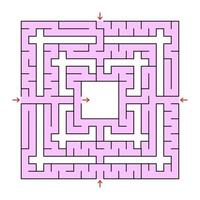 abstraktes polygonales Labyrinth von fantastischer Form. Vektor-Illustration isoliert auf weißem Hintergrund. vektor
