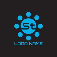 st Kreis Sonne Symbol Logo Design Vektor
