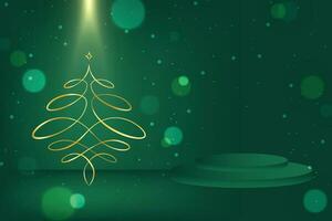 Weihnachten Hintergrund Grün funkeln mit Band Kiefer Baum Winter Dezember Neu Jahr Urlaub vektor