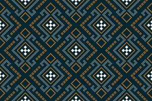 indigo Marin blå geometrisk traditionell etnisk mönster ikat sömlös mönster gräns abstrakt design för tyg skriva ut trasa klänning matta gardiner och sarong aztec afrikansk indisk indonesiska vektor