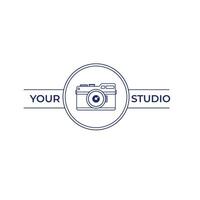 Fotografie Studio minimalistisch Monoline Kunst Logo Stil, einfach modern Nachlass Logo, Vektor Vorlage zum Ihre Marke