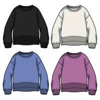 anders Farben Sweatshirt Vektor Illustration Vorlage zum Damen