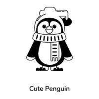modisch süß Pinguin vektor