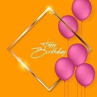 Geburtstag festlicher Hintergrund mit Heliumballons. vektor