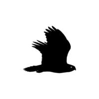 Silhouette von das fliegend Vogel von Beute, Falke oder Falke, zum Logo, Piktogramm, Webseite, Kunst Illustration, oder Grafik Design Element. Vektor Illustration