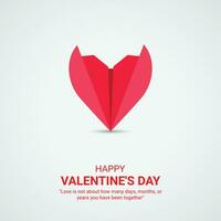 Vektor glücklich Valentinstag Tag kreativ Design feb 14 zum Sozial Medien Post