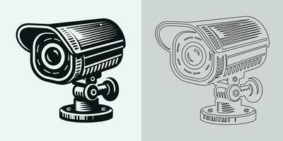 einstellen von Sicherheit oder Überwachung Kamera Symbole. cctv Kamera Symbol, Vektor Grafik. kabellos Sicherheit Kamera Symbol. schwarz Symbol Illustration zum cctv Kamera isoliert auf Weiß Hintergrund