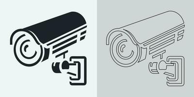 einstellen von Sicherheit oder Überwachung Kamera Symbole. cctv Kamera Symbol, Vektor Grafik. kabellos Sicherheit Kamera Symbol. schwarz Symbol Illustration zum cctv Kamera isoliert auf Weiß Hintergrund