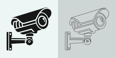 einstellen von Sicherheit oder Überwachung Kamera Symbole. cctv Kamera Symbol, Vektor Grafik. kabellos Sicherheit Kamera Symbol. schwarz Symbol Illustration zum cctv Kamera isoliert auf Weiß Hintergrund