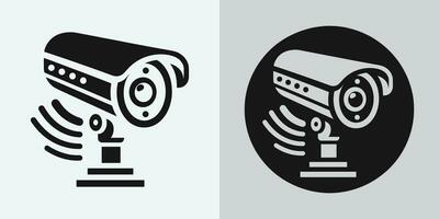 einstellen von Sicherheit oder Überwachung Kamera Symbole. cctv Kamera Symbol, Vektor Grafik. kabellos Sicherheit Kamera Symbol. schwarz Symbol Illustration zum cctv Kamera isoliert auf Weiß Hintergrund