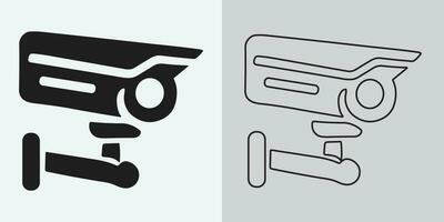 einstellen von Sicherheit oder Überwachung Kamera Symbole. cctv Kamera Symbol, Vektor Grafik. kabellos Sicherheit Kamera Symbol. schwarz Symbol Illustration zum cctv Kamera isoliert auf Weiß Hintergrund