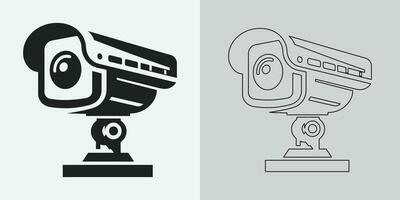 einstellen von Sicherheit oder Überwachung Kamera Symbole. cctv Kamera Symbol, Vektor Grafik. kabellos Sicherheit Kamera Symbol. schwarz Symbol Illustration zum cctv Kamera isoliert auf Weiß Hintergrund