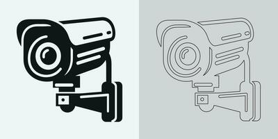 einstellen von Sicherheit oder Überwachung Kamera Symbole. cctv Kamera Symbol, Vektor Grafik. kabellos Sicherheit Kamera Symbol. schwarz Symbol Illustration zum cctv Kamera isoliert auf Weiß Hintergrund