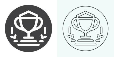 Gewinner Trophäe Symbol Vektor, Symbol von Sieg Fall. Trophäe Symbol im modisch eben Stil. Trophäe Symbol. Fachmann, Pixel perfekt Symbole optimiert zum beide groß und klein Auflösungen. vektor