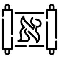 hebré brev illustration ikoner för webb, app, infografik, etc vektor