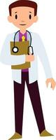 Arzt Charakter Vektor Illustration auf ein Weiß Hintergrund