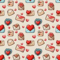Liebe Briefe nahtlos Muster zum Valentinstag Tag vektor