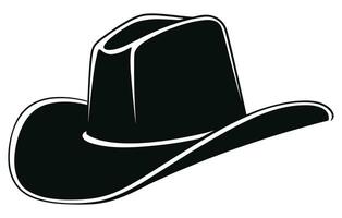 Cowboy Hut Logo Design - - Silhouette einfach vektor